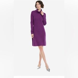 InCashmere
Turtle Neck Cashmere Sweaterdress $358 L purple luxury knit winter